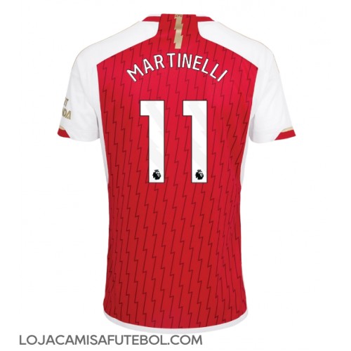 Camisa de Futebol Arsenal Gabriel Martinelli #11 Equipamento Principal 2023-24 Manga Curta